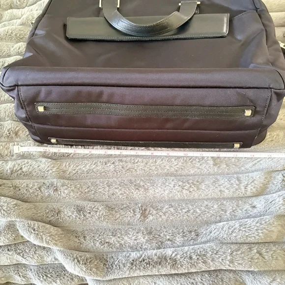 TUMI nylon leather trim convertible top handle shoulder laptop briefcase bag - Picture 9 of 10
